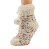 LADIES SPACEDYE & POM BOOTIE W/ GRIPPERS 1PPK LOTU