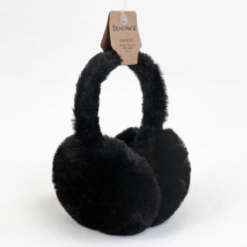 FAUX FUR EARMUFFS BLACK