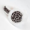 FAUX FUR EARMUFFS EGRET LEOPARD