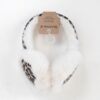 FAUX FUR EARMUFFS EGRET LEOPARD
