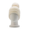 LADIES FURRY CUFF HAT W/POM EGRET