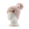 LADIES FURRY CUFF HAT W/POM LOTUS