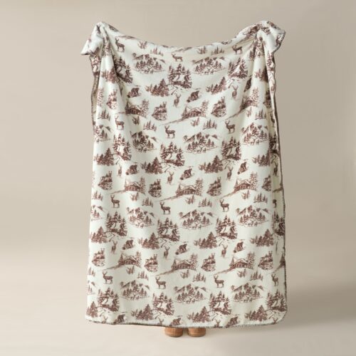BADGER THROW WOODLAND TOILE