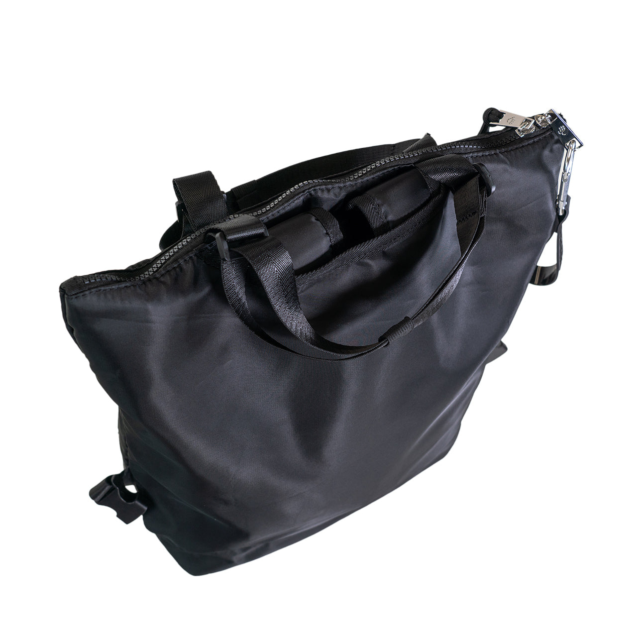 CONVERTIBLE NYLON TOTE / BACKPACK BLACK