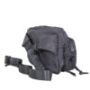 SQUARE DOUBLE ZIP WAIST BAG/SLING DARK GRAY